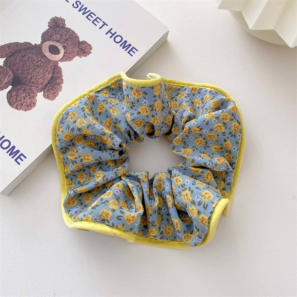 WOMEN FRESH FABRIC BROKEN FLOWER HAIR TIE_CWAHA0841