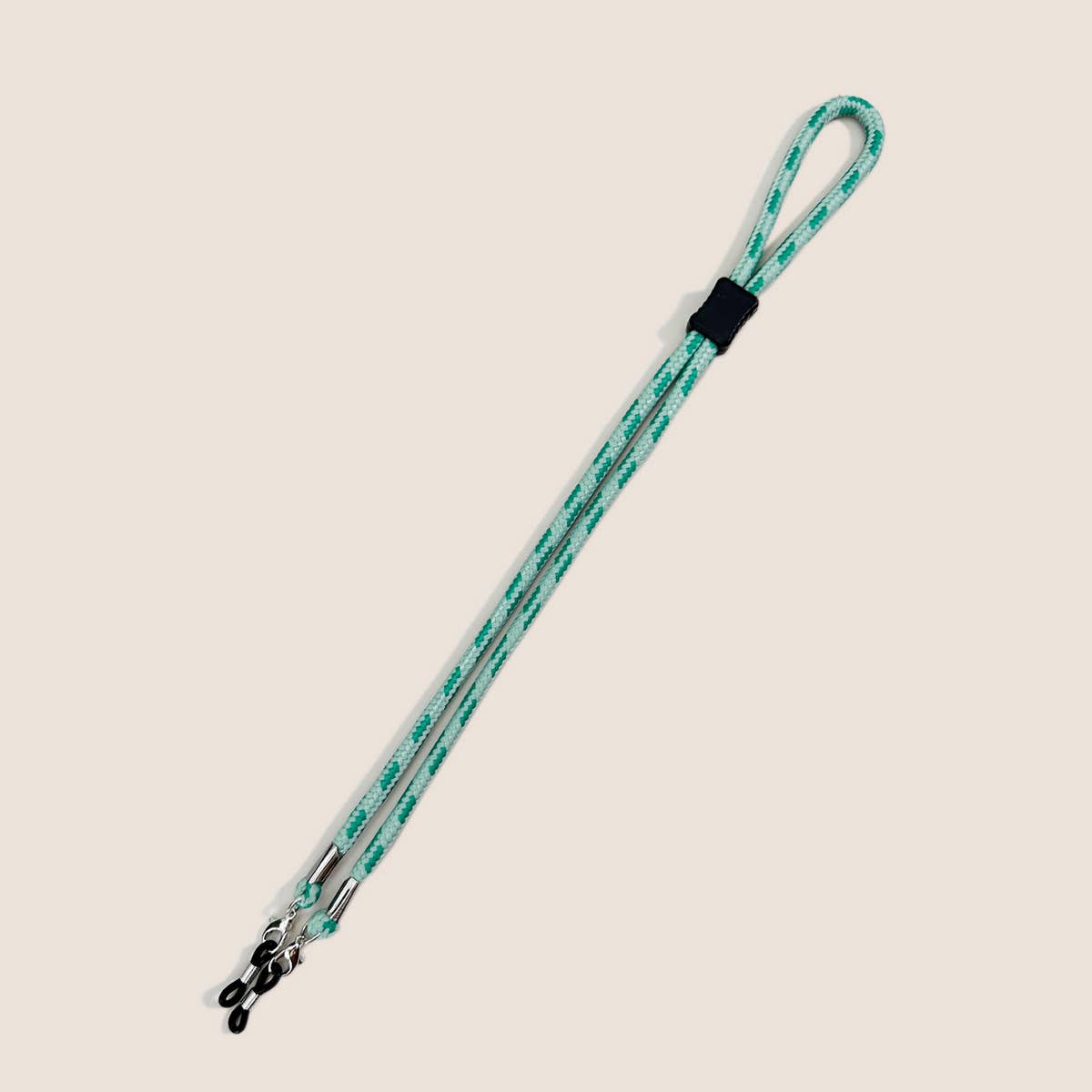 COLORFUL DUAL COLOR BLOCK BRAIDED GLASSES LANYARD