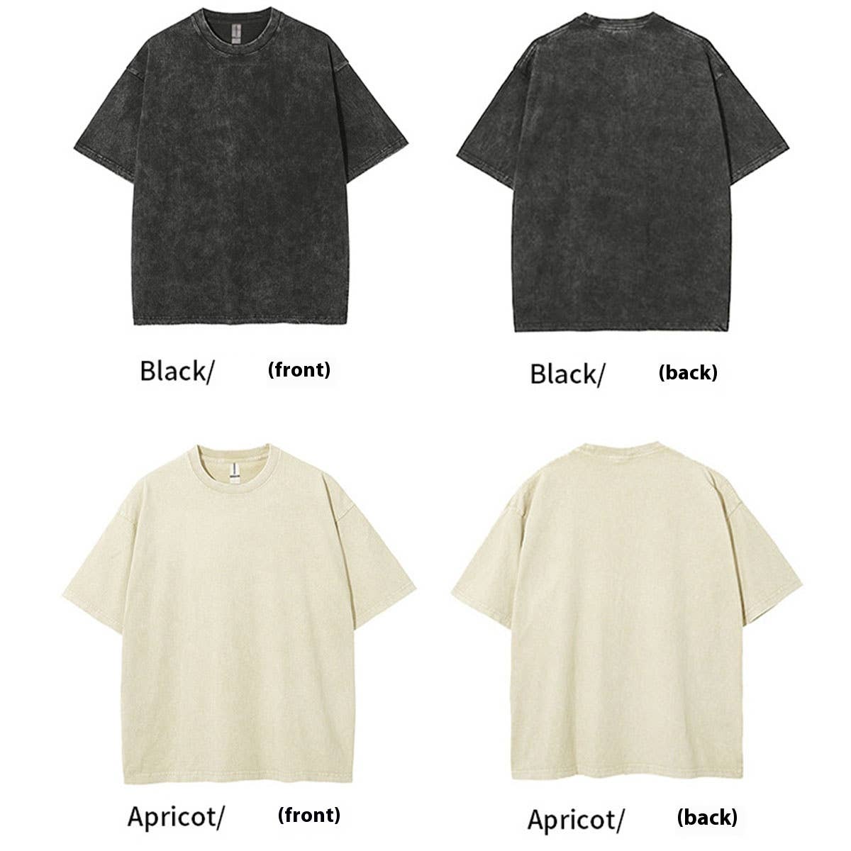 250g Vintage Washed Wax-Dyed Cotton T-Shirt ??Custom Logo