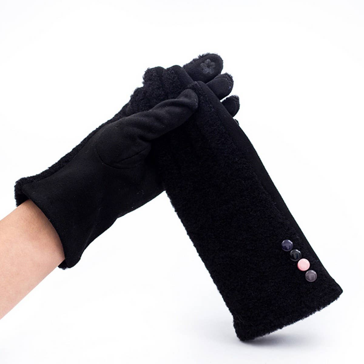 SOLID COLOR FASHIONABLE TOUCH SCREEN GLOVES_CWMM1546