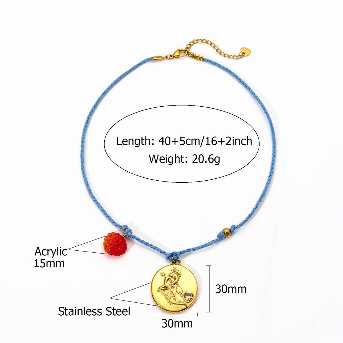 Handmade Rope Zodiac Necklace with Zircon