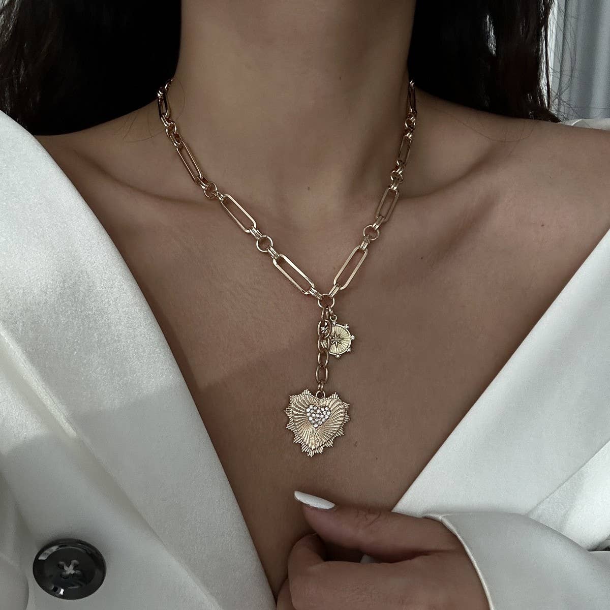 NEW IMITATION PEARL NECKLACE STARFISH NECKLACE