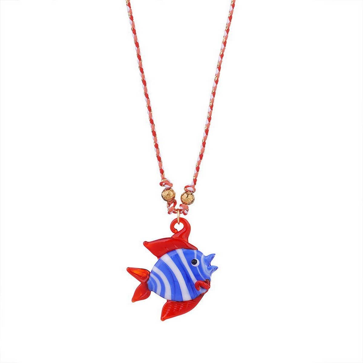 Colorful Glass Fish Ocean Pendant Necklace