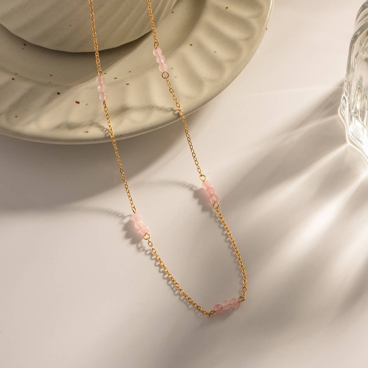 PINK LAYERED VERSATILE NECKLACE THAT WON??¢T FADE_CWAJE1441