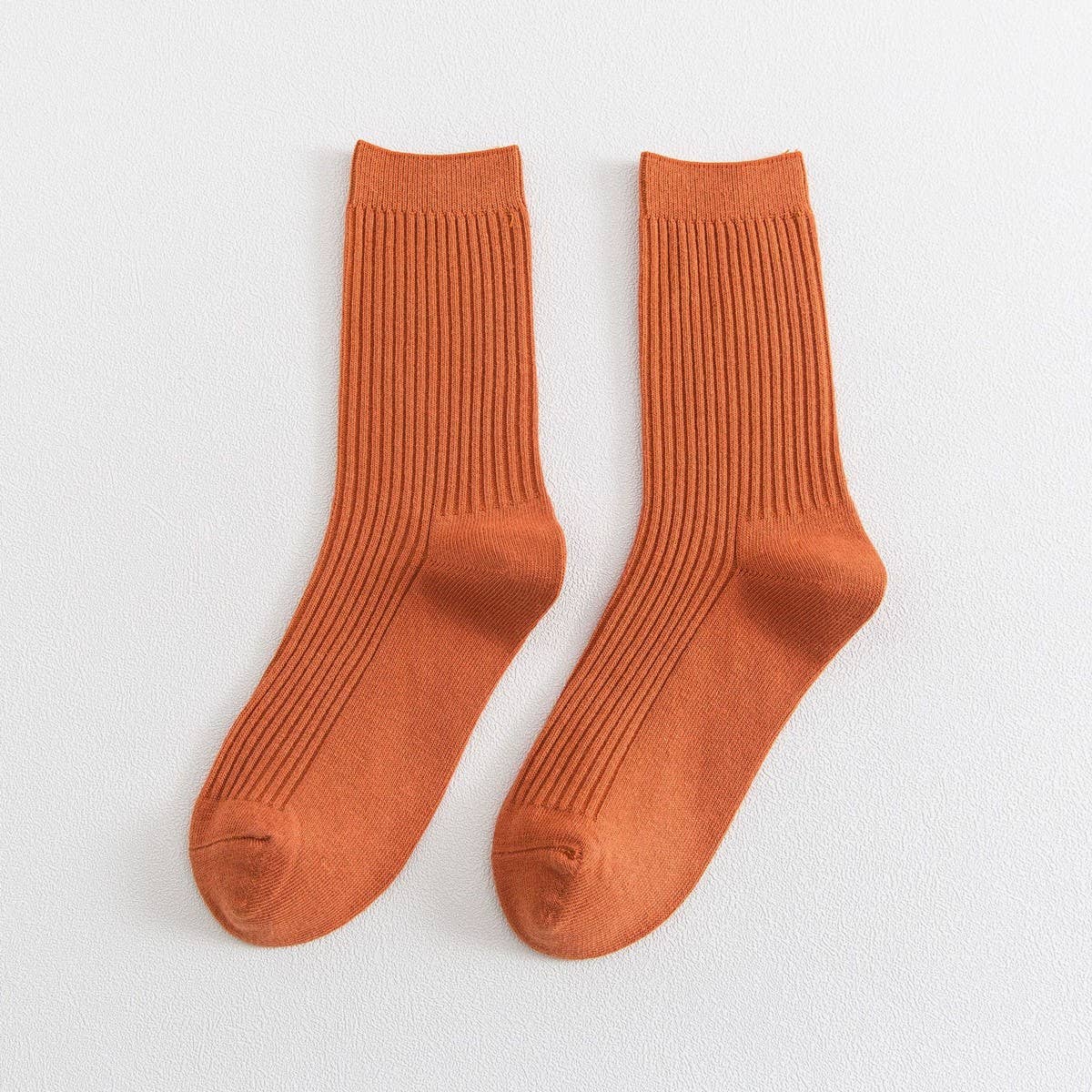NEW ALL-MATCH DOUBLE-NEEDLE MID-CALF SOCKS