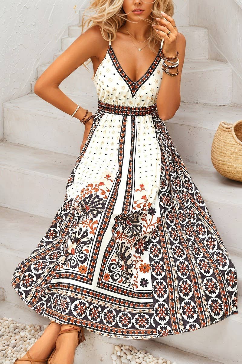 CWDMD6390_BOHO ETHNIC PRINT FASHION VACATION MAXI DRESS