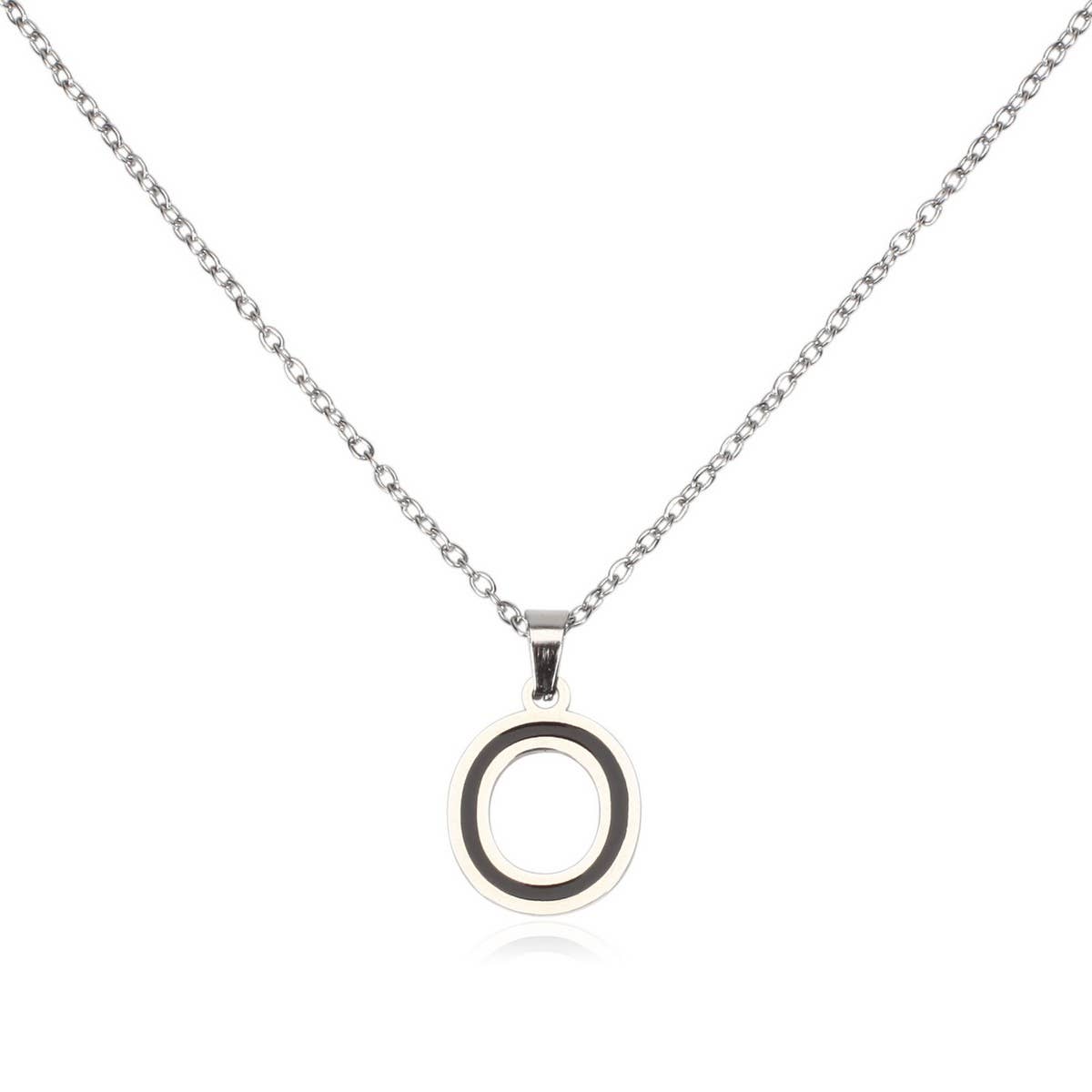 CWAJE05716_STAINLESS STEEL ALPHABET LETTER PENDANT NECKLACE