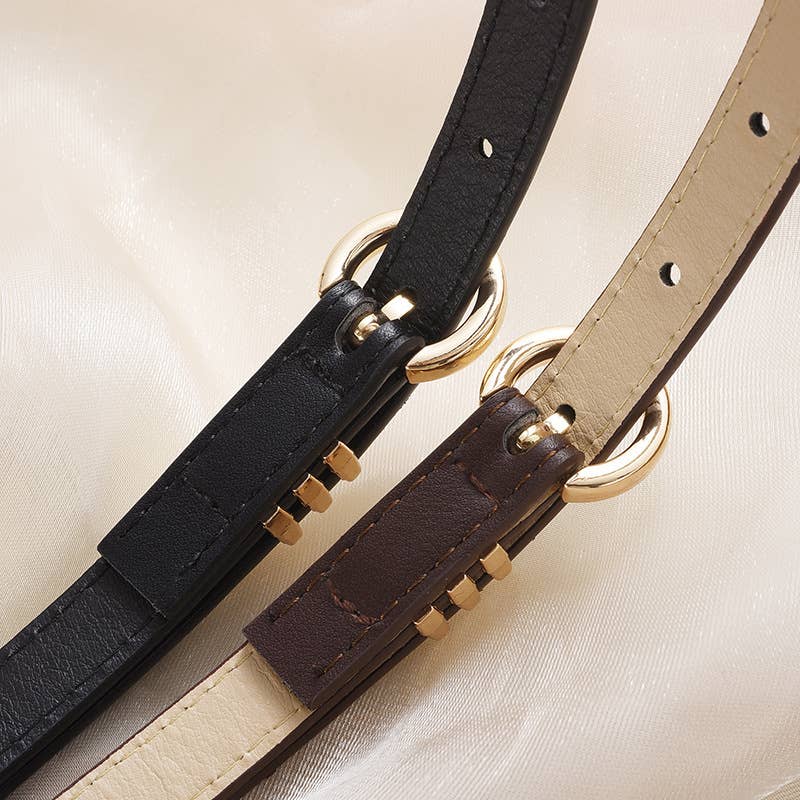 Fashionable retro and simple faux leather belt