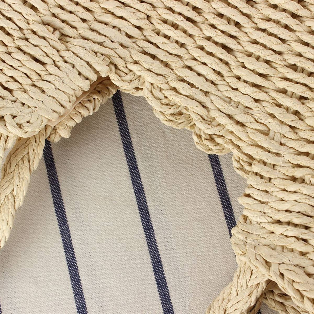 LARGE-CAPACITY BEACH PAPER ROPE HOLLOW WOVEN BAG_CWAB2031