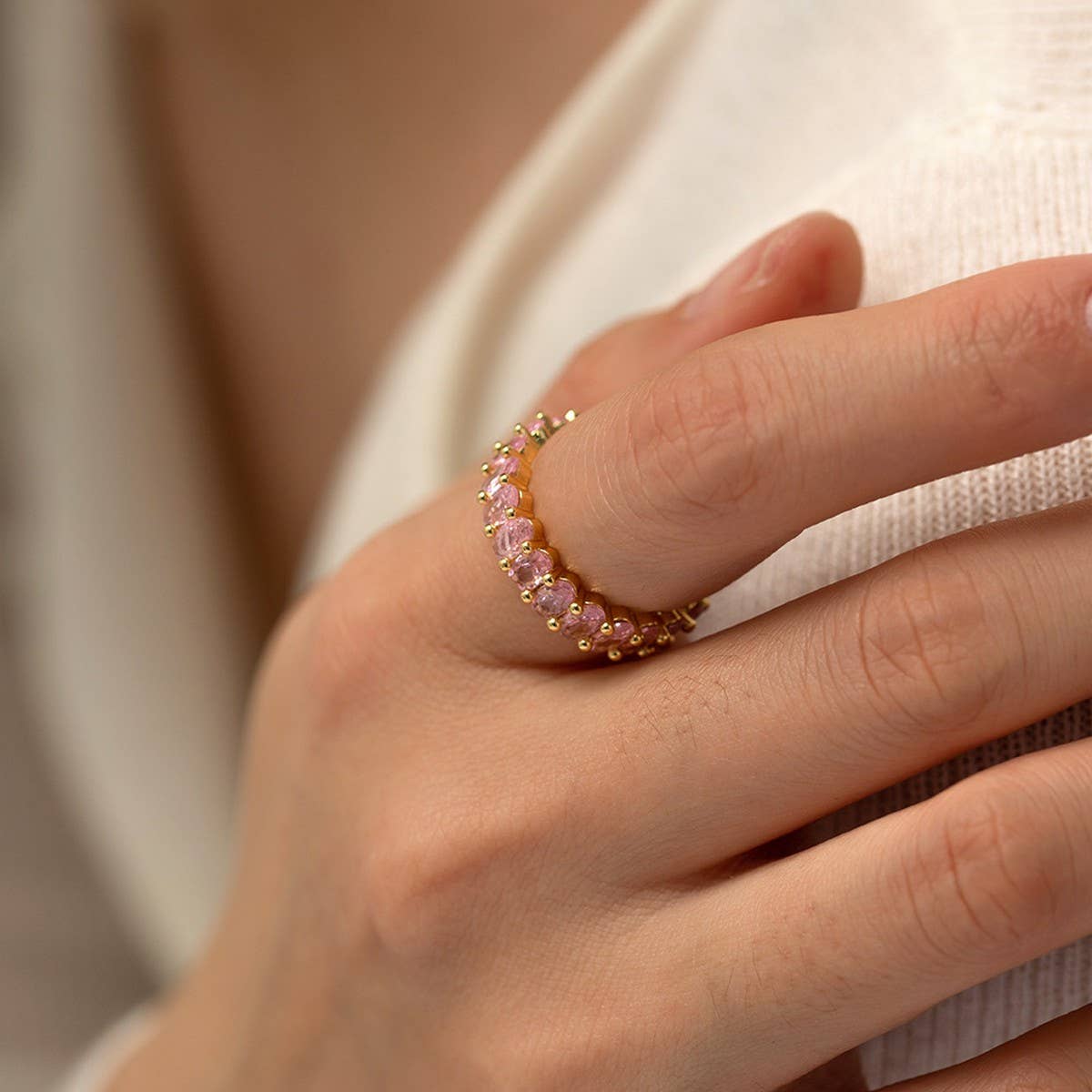 FASHIONABLE, VERSATILE AND COLOR-PROOF OPEN RING