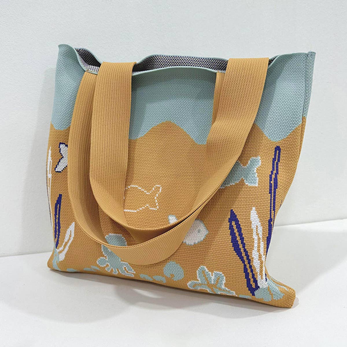 WOMEN CASUAL OCEAN OCTOPUS CARTOON HANDBAG_CWAB1534