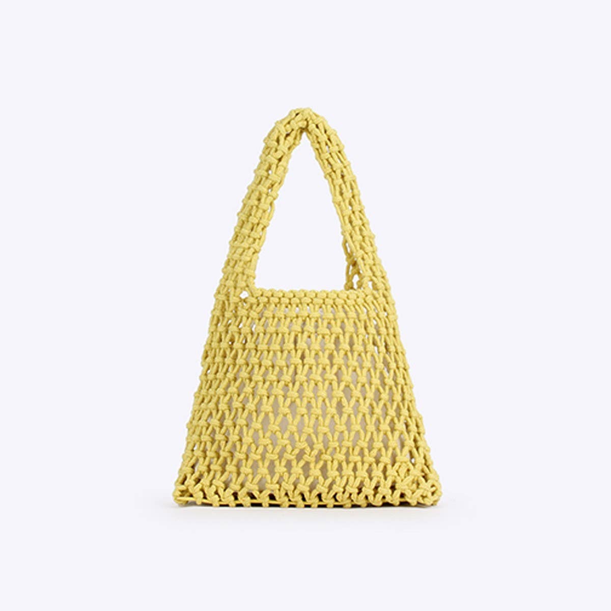 SOLID COLOR HOLLOW COTTON ROPE HAND-WOVEN BAG_CWAB4684