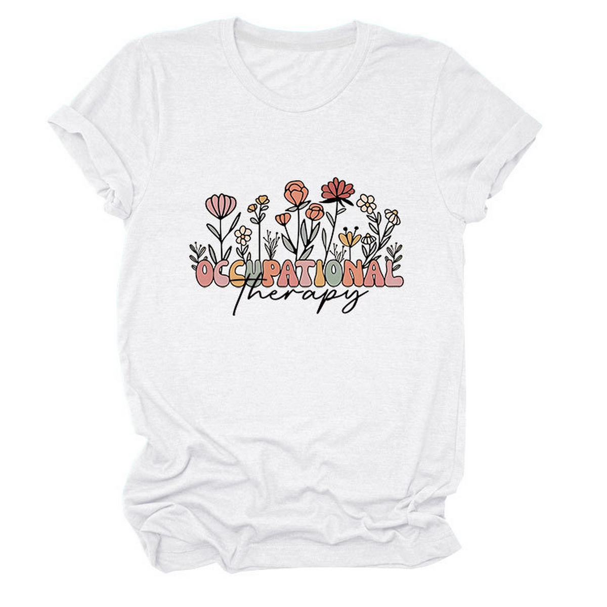 Casual Crew Neck Tee ??Occupational Therapy Theme_CWTTS1531