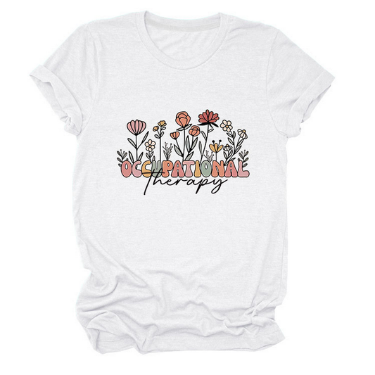 Casual Crew Neck Tee ??Occupational Therapy Theme_CWTTS1531