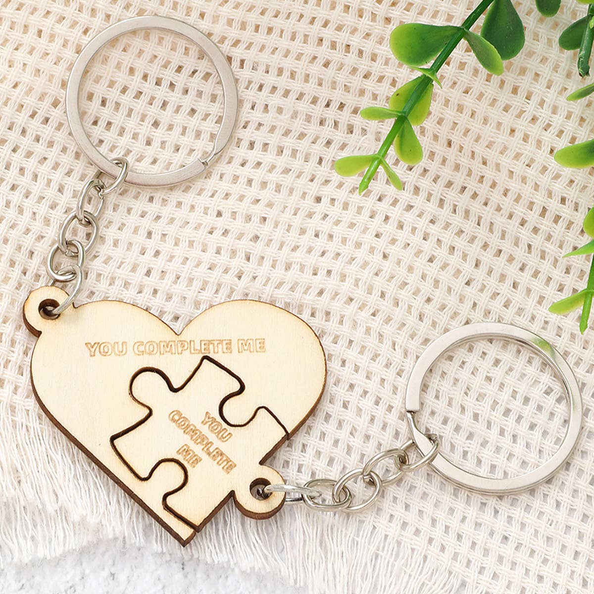 CREATIVE SMALL PENDANT PUZZLE WOODEN KEYCHAIN