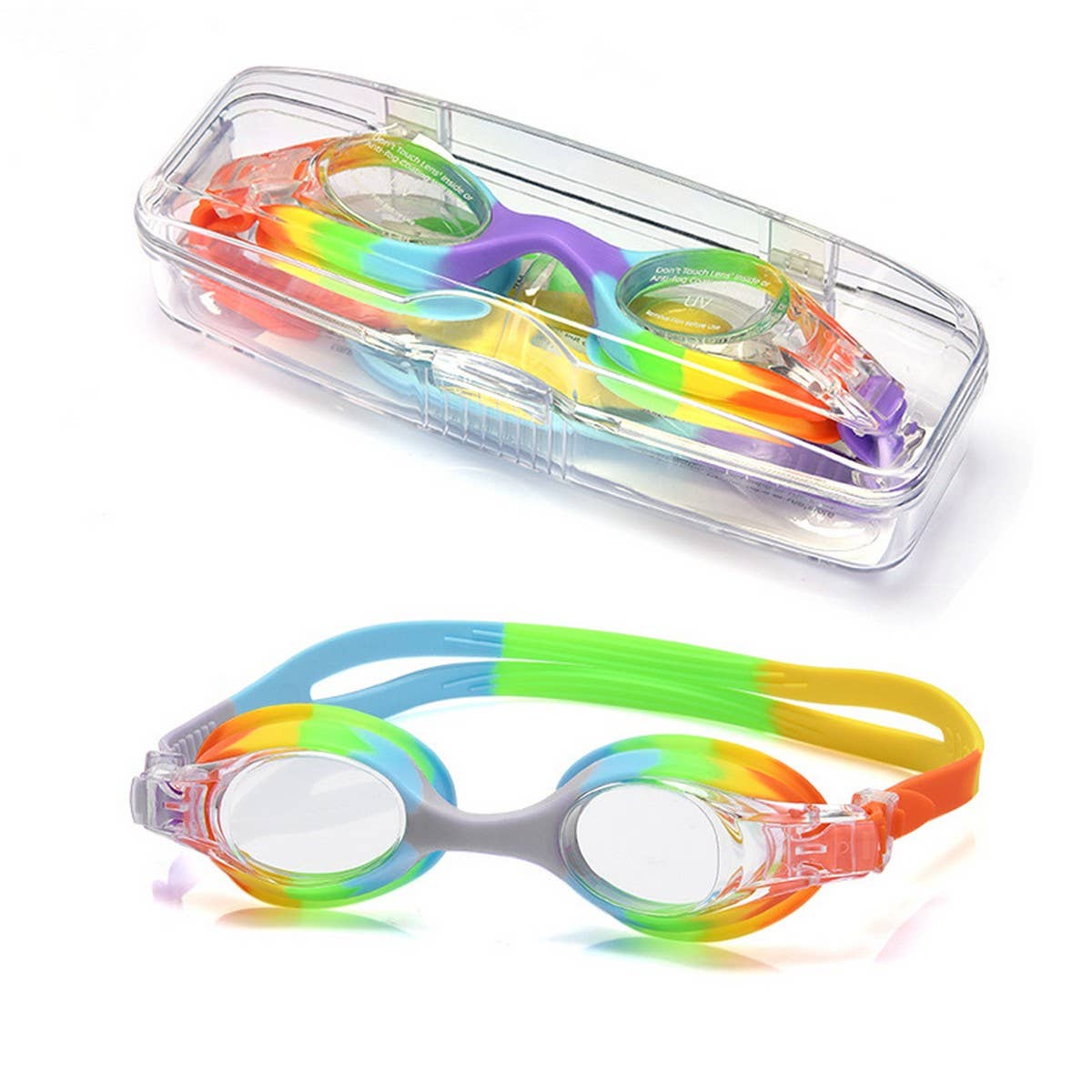 Kids Swim Goggles, HD Anti-Fog Silicone Design