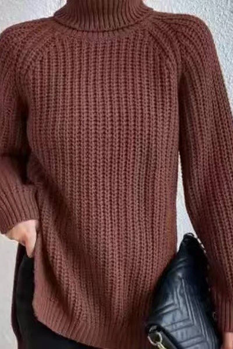 CWOSWL07649_HIGH-NECK MID-LENGTH RAGLAN SLEEVE SWEATER