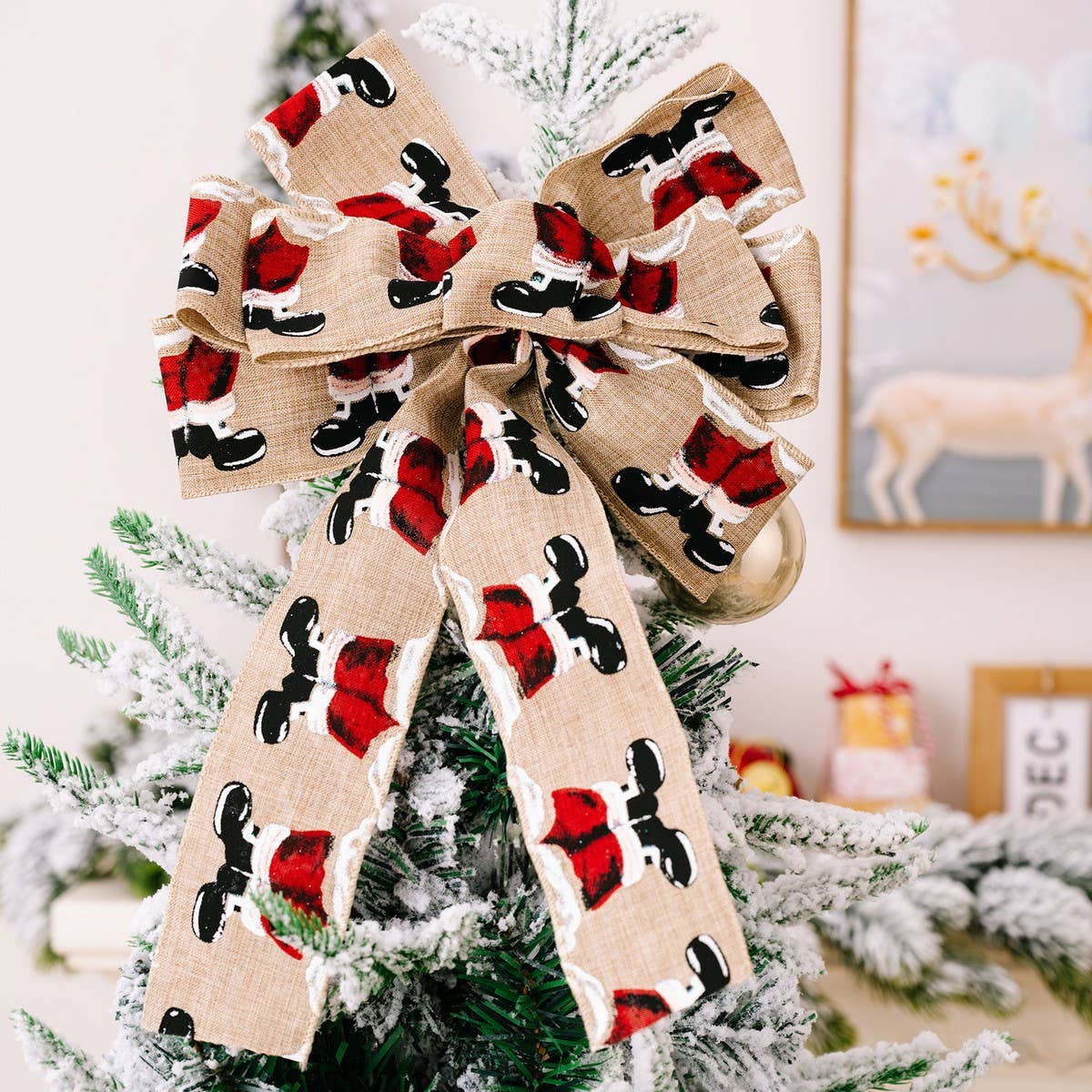 CWMM10252_ST. PATRICK DAY CHRISTMAS RIBBON BOW ORNAMENTS