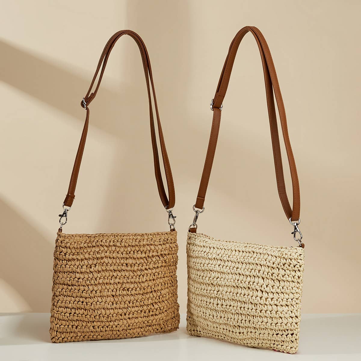 WOMEN NEW CROCHET BEACH STRAW BAG_CWAB1967