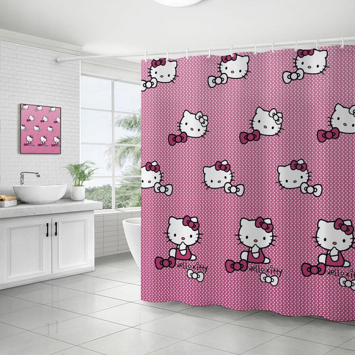 CARTOON PRINT SHOWER CURTAIN_CWMM1792