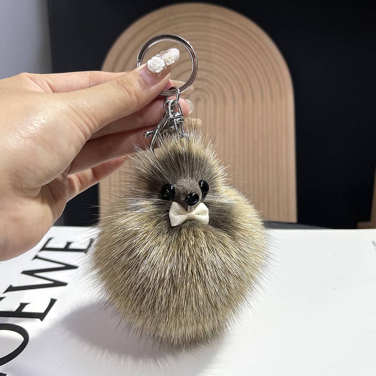 CUTE FOX FUR TAIL DOLL CAR KEYCHAIN BAG PENDANT