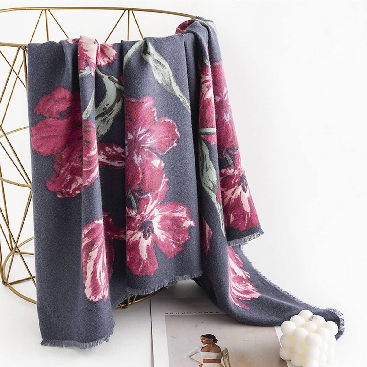 Floral Print Scarf ? Soft Commuter Wrap for Women