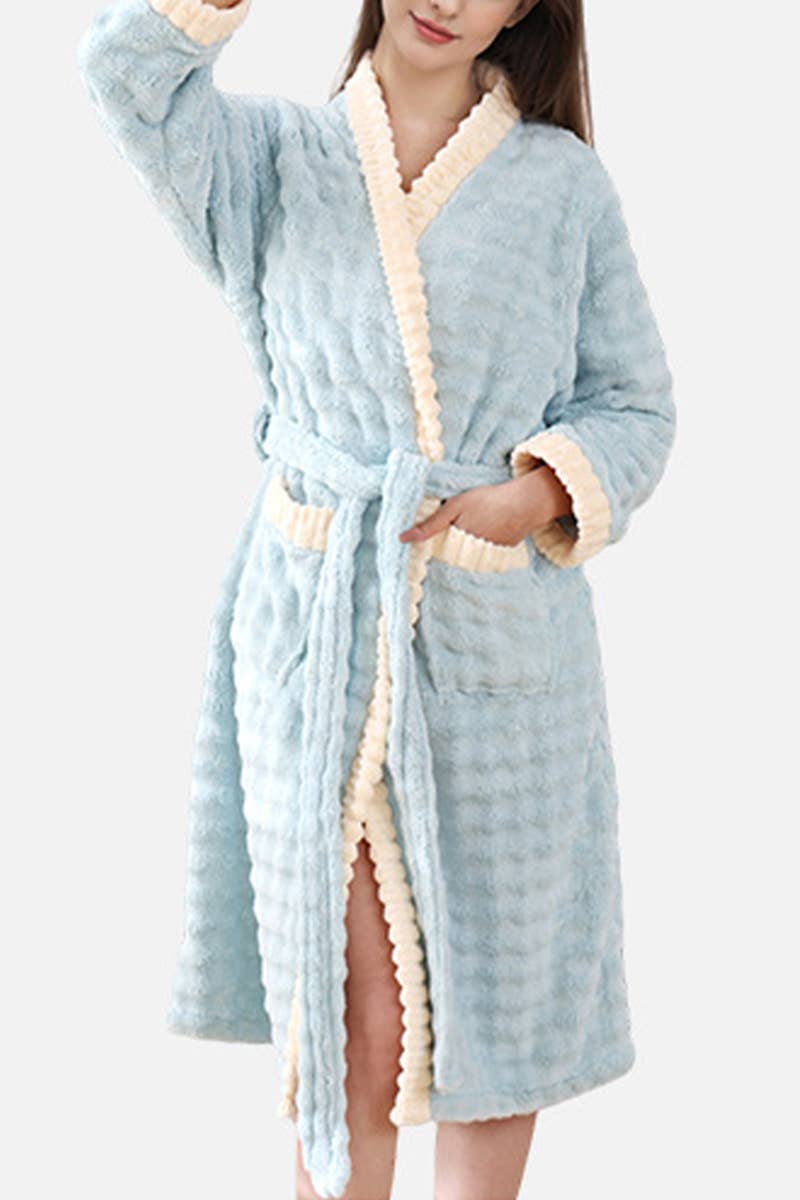 CWMM8296_HOUSEHOLD ABSORBENT THICK FLEECE NIGHTGOWN