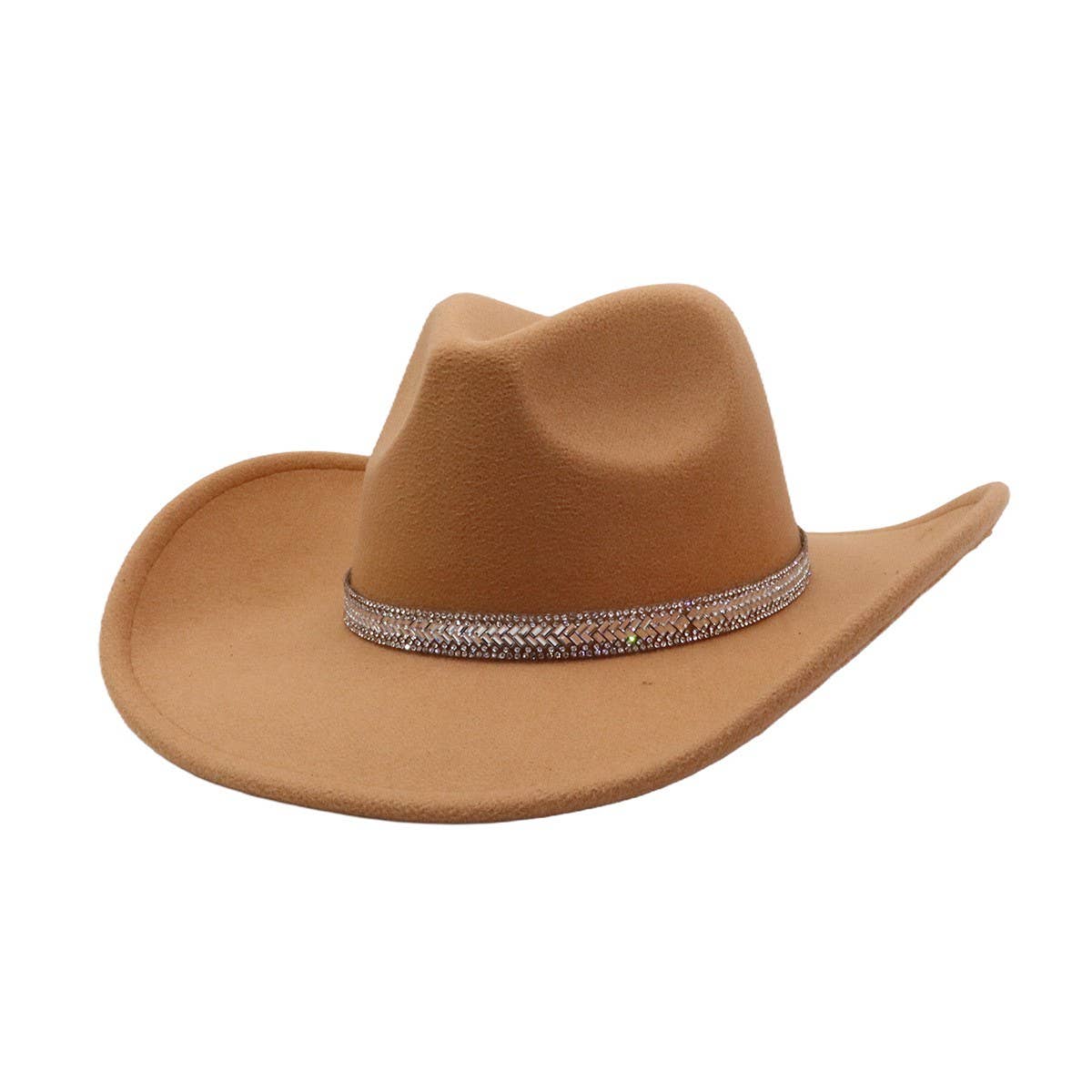 Unisex Wool Cowboy Fedora Ethnic Style Hat_CWAH04404