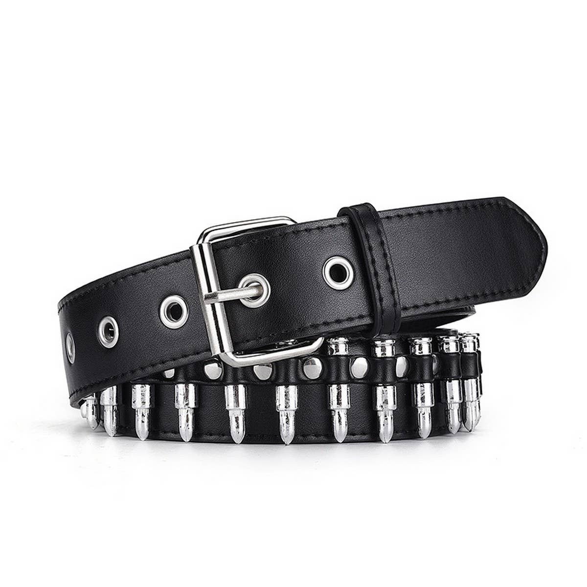 BULLET-HEAD OBI PUNK STYLE LADIES PERSONALITY BELT_CWMM0763
