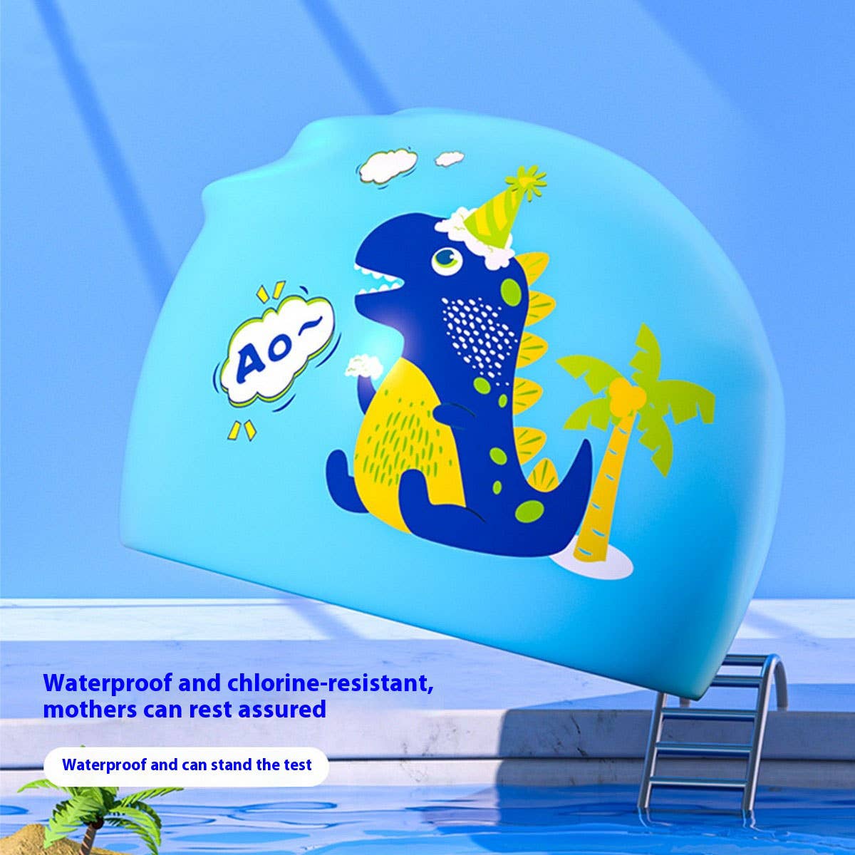 Kids Silicone Swim Cap ? Waterproof & Comfy