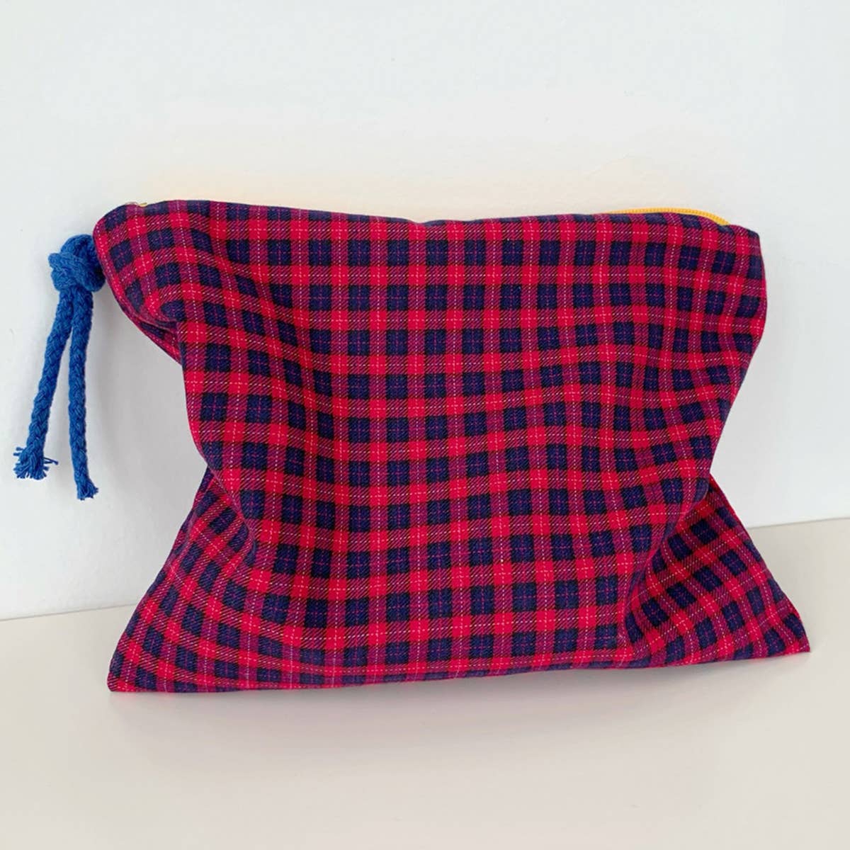 SIMPLE PLAID COLOR PENCIL CASE COSMETIC BAG_CWAB1038