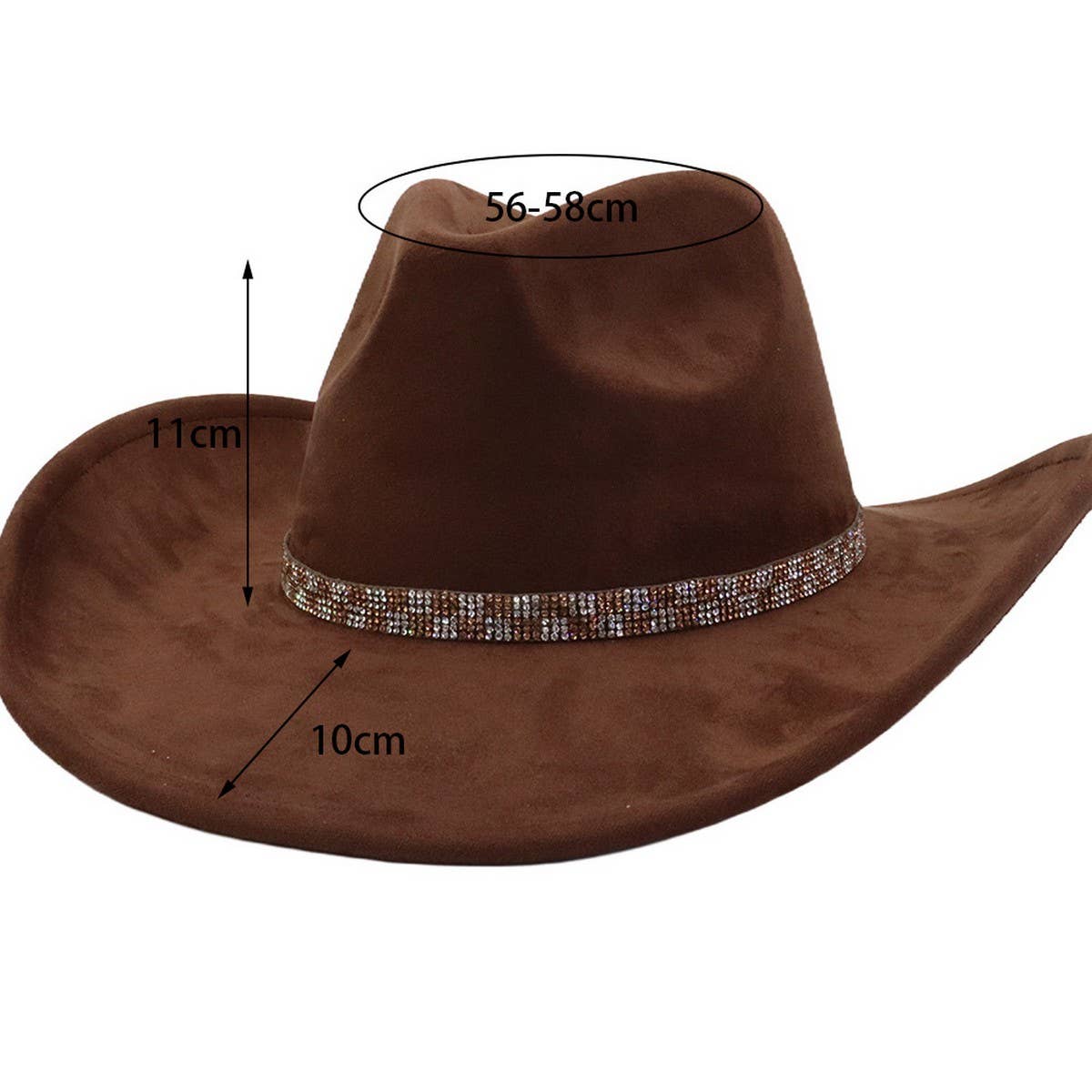 Western Ethnic Soft Suede Cowboy Fedora Hat_CWAH04400