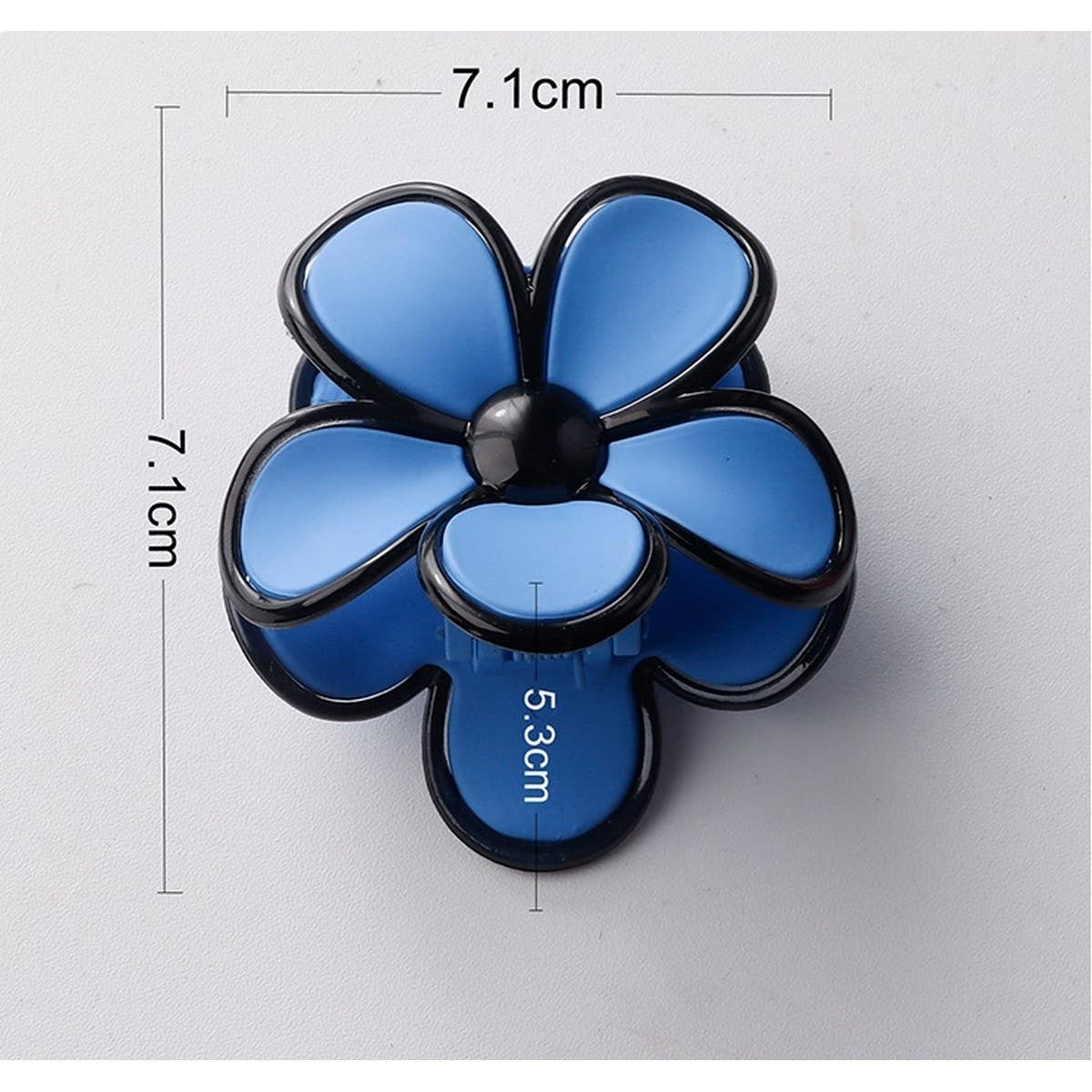 CWAHA1398_ELEGANT BLACK BORDER FLOWER HAIR CLAW CLIP