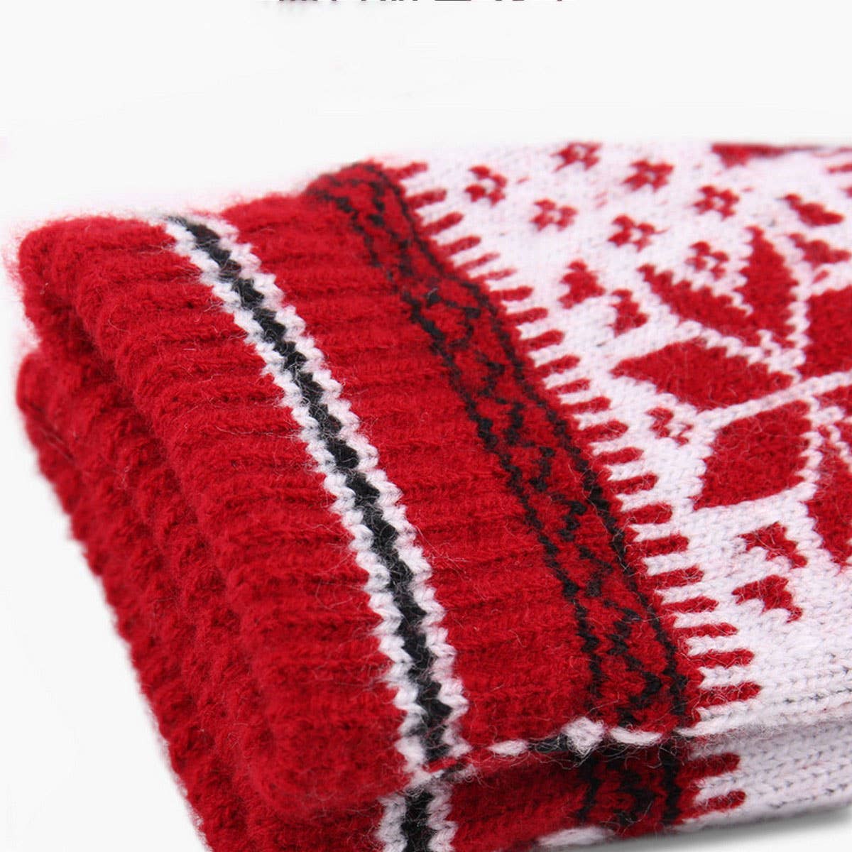 ADULT FASHION SNOWFLAKE KNITTED WARM GLOVES_CWAG0225