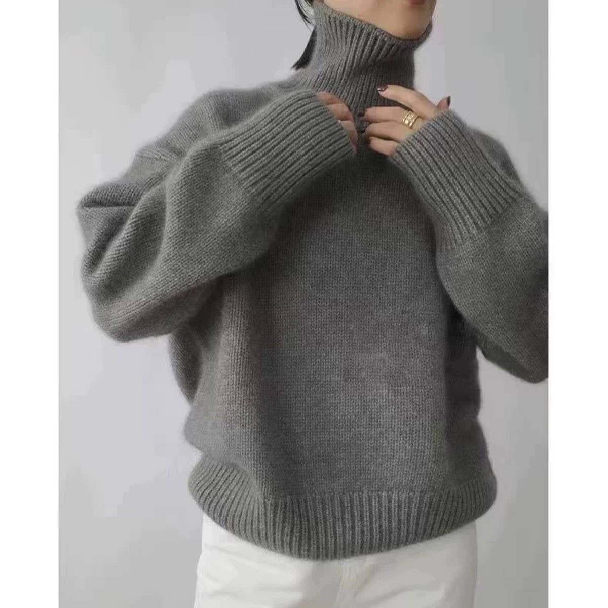 Women's Thick Knit Turtleneck Sweater
