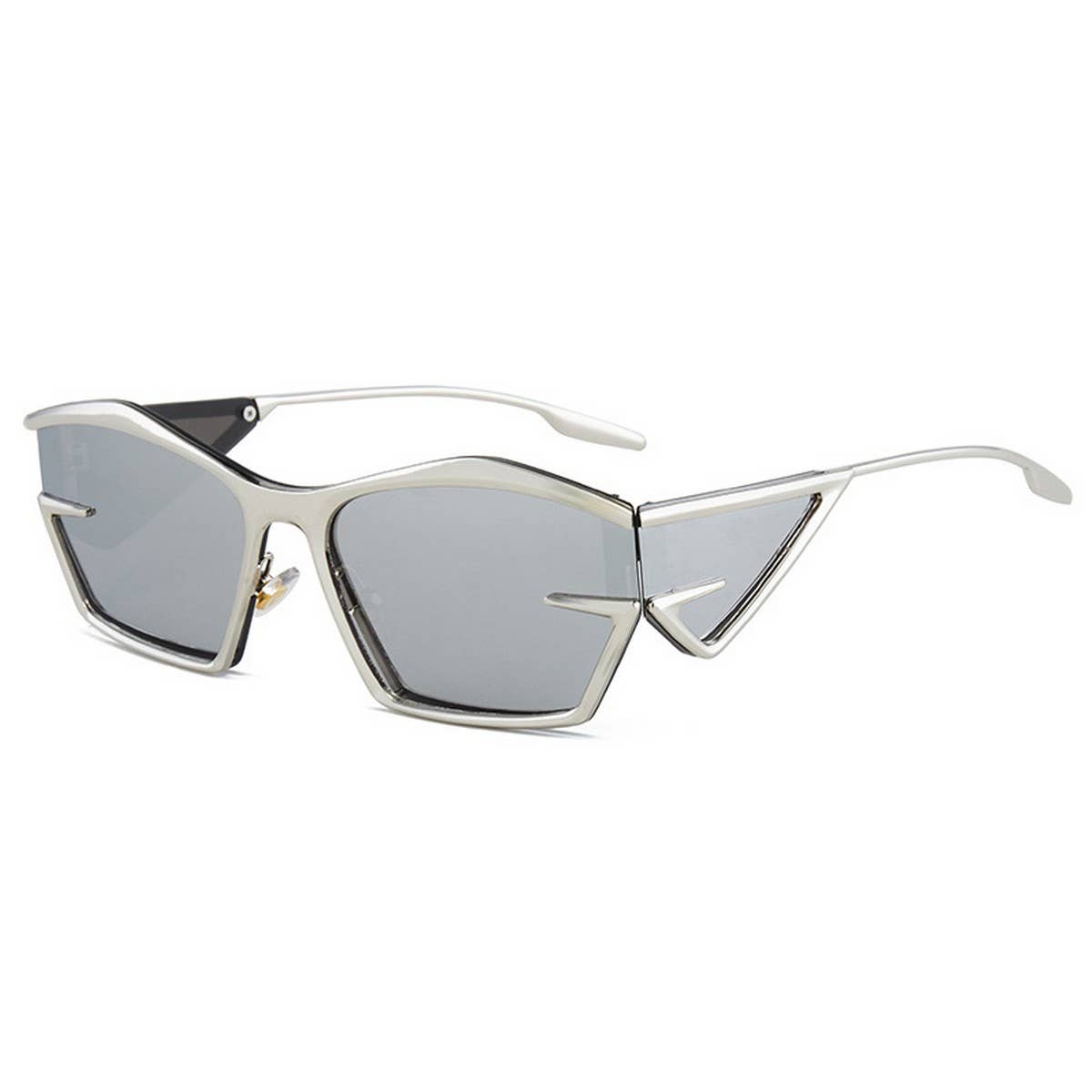 Futuristic Irregular Metal Fashion Sunglasses