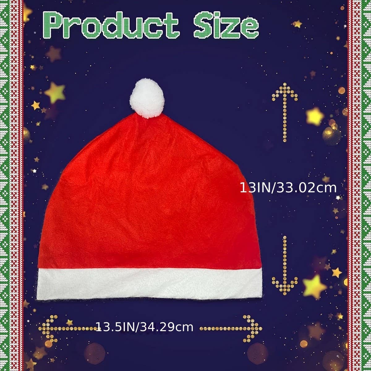 CWAH4073_CHRISTMAS DECORATION CAR CHAIR COVER CHRISTMAS HAT