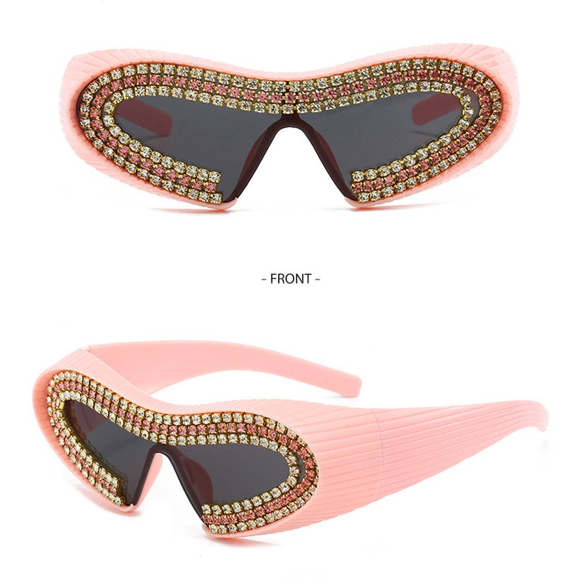 FUTURISTIC SMALL FRAME ONE-PIECE SUNGLASSES