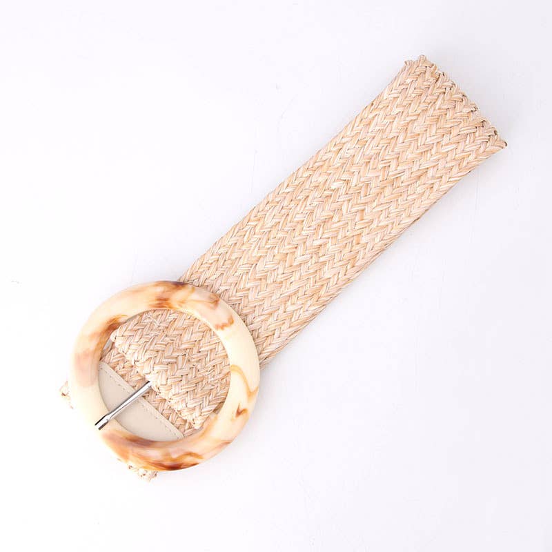 Fashionable and simple imitation straw woven belt