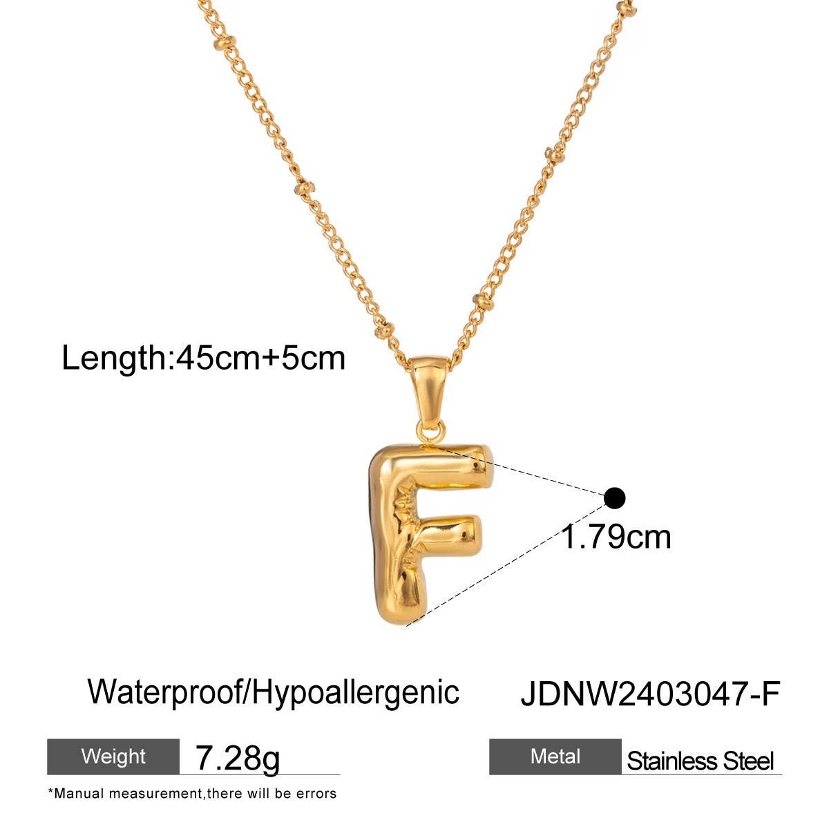 NICHE ALL-MATCH TEMPERAMENT GLOSSY LETTER NECKLACE_CWAJE1893