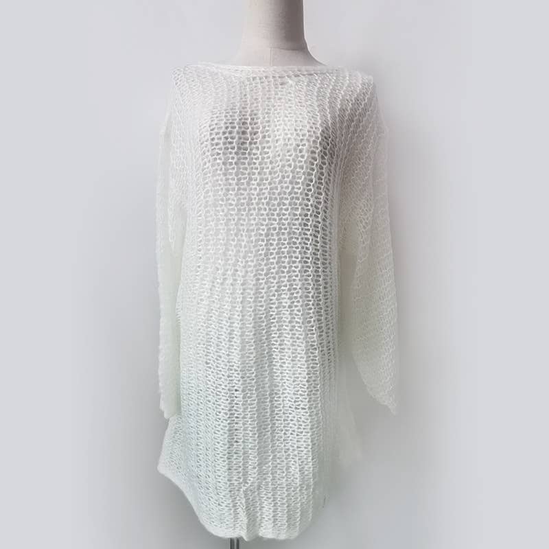 CWOSWL0714_Long Sleeve Neck Pullover Sweater