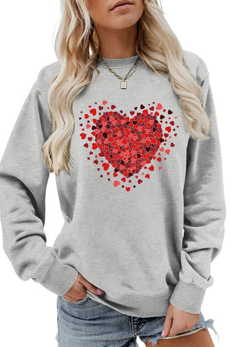 VALENTINE FUN PATTERN LONG SLEEVE SWEATSHIRT_CWTSTL0971