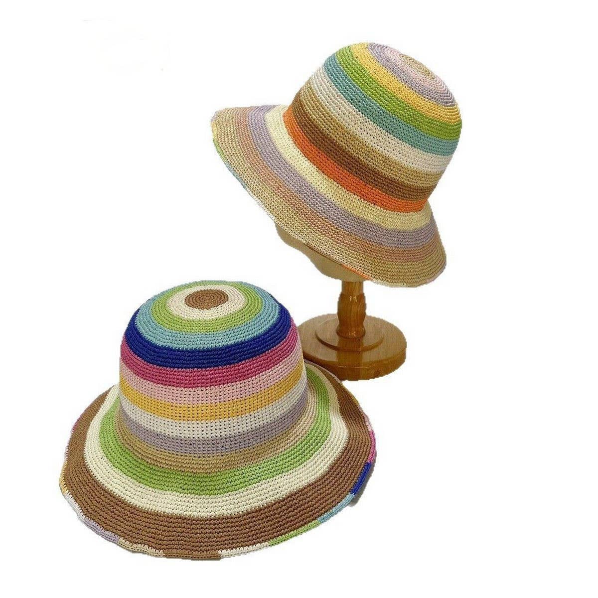 Summer colorful fashion holiday straw hat_CWAH3587