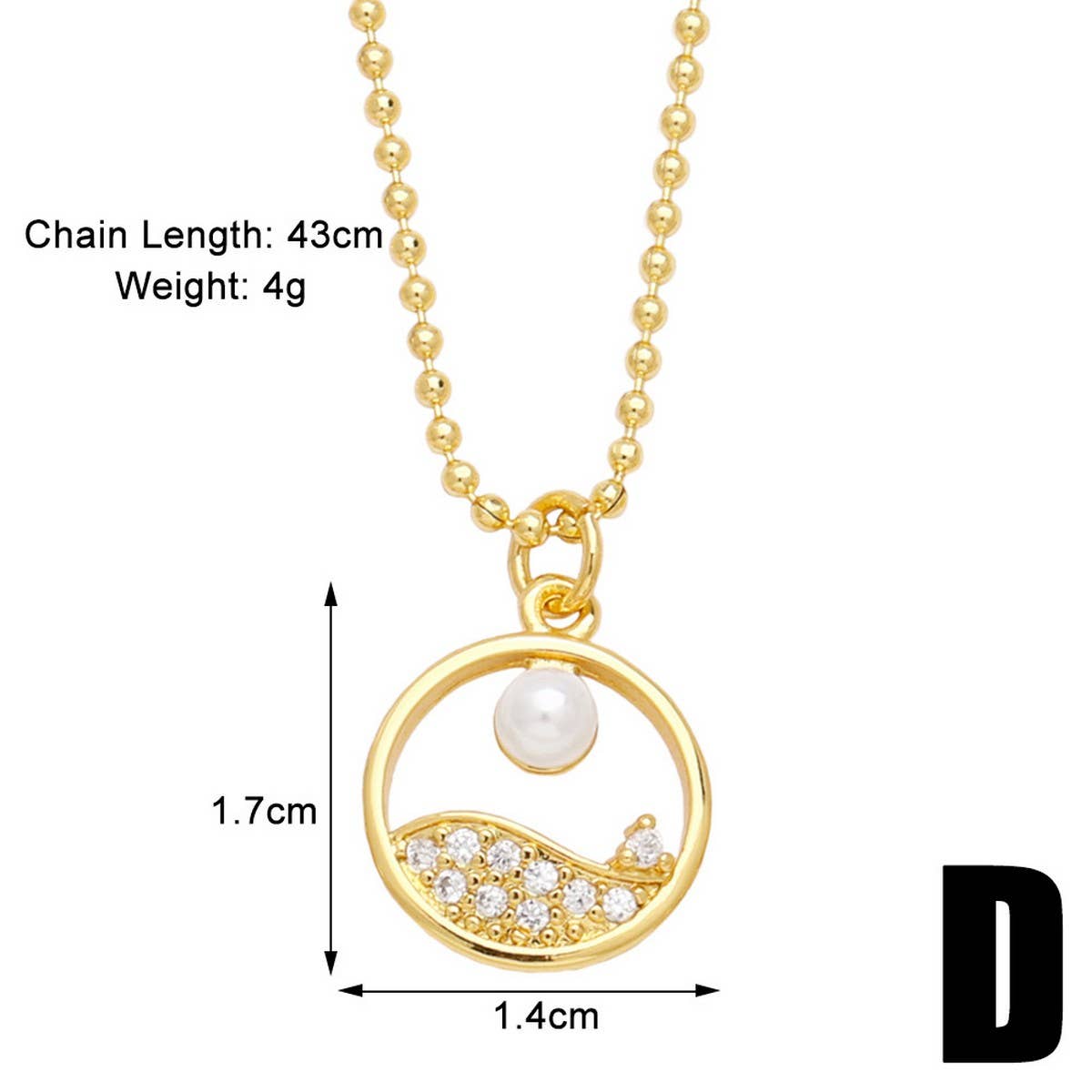 FLOWER PEARL INLAID ZIRCONIUM PENDANT NECKLACE