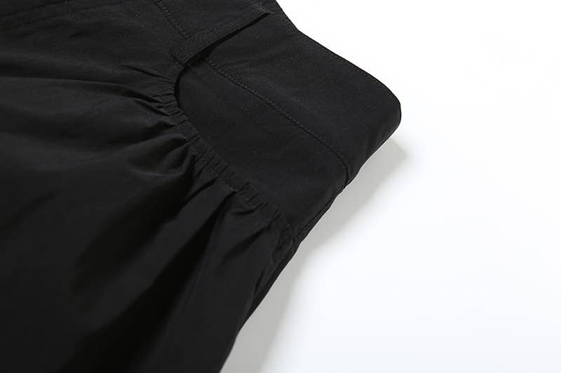 LOOSE STRAIGHT LEG PANTS WITH MULTI-POCKET ZIPPER