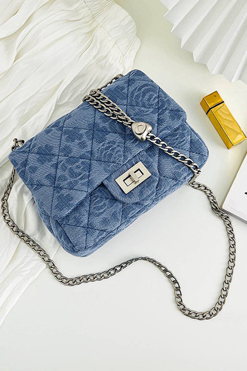 CHAIN CROSSBODY FLAP PURSE _CUAB0116