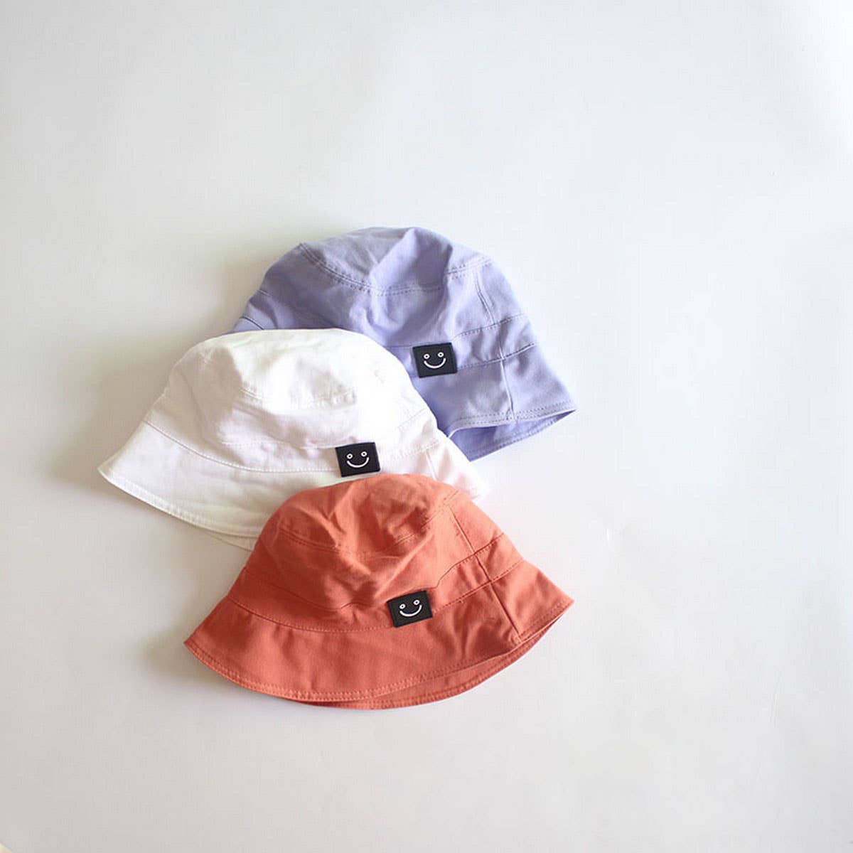 SOLID COLOR SMILEY FACE CHILDREN'S BUCKET HAT_CWAH2872