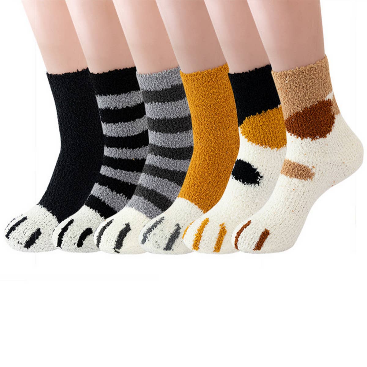 WOMEN HOME PADDED WARM CORAL VELVET SOCKS