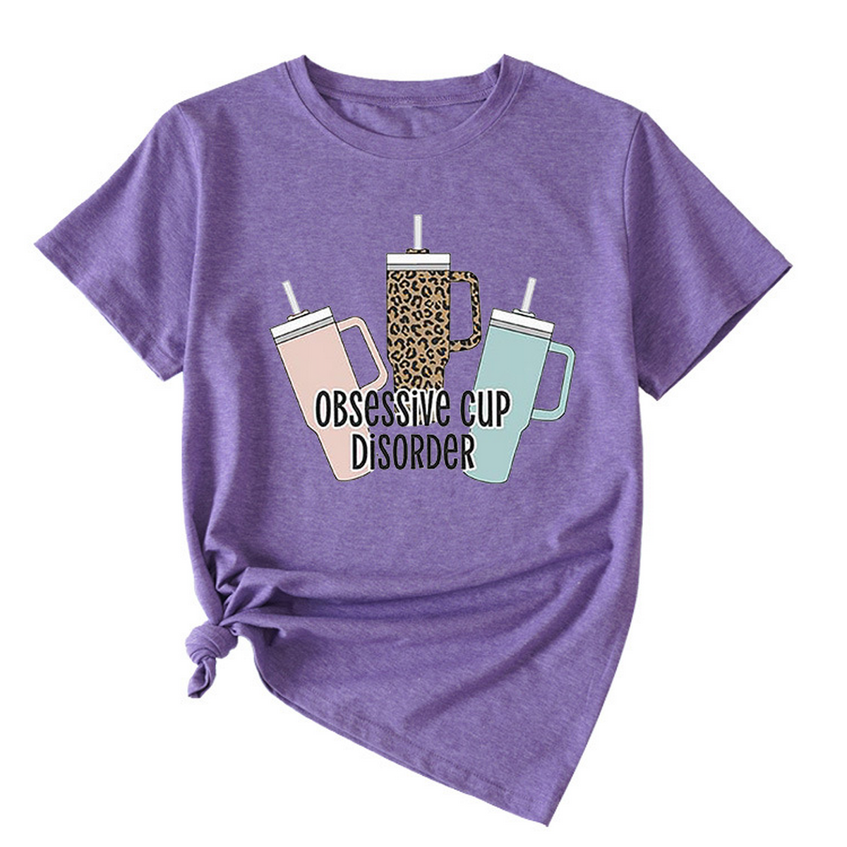 Casual Crew Neck Tee ??Coffee Lover Design_CWTTS1494