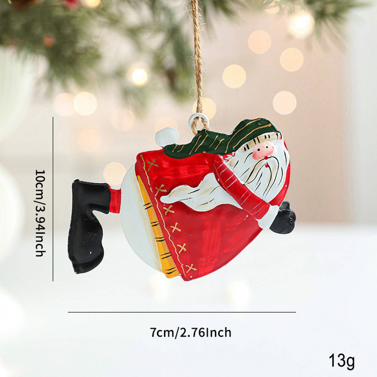 Rustic Iron Angel Santa Snowman Tree Hanging